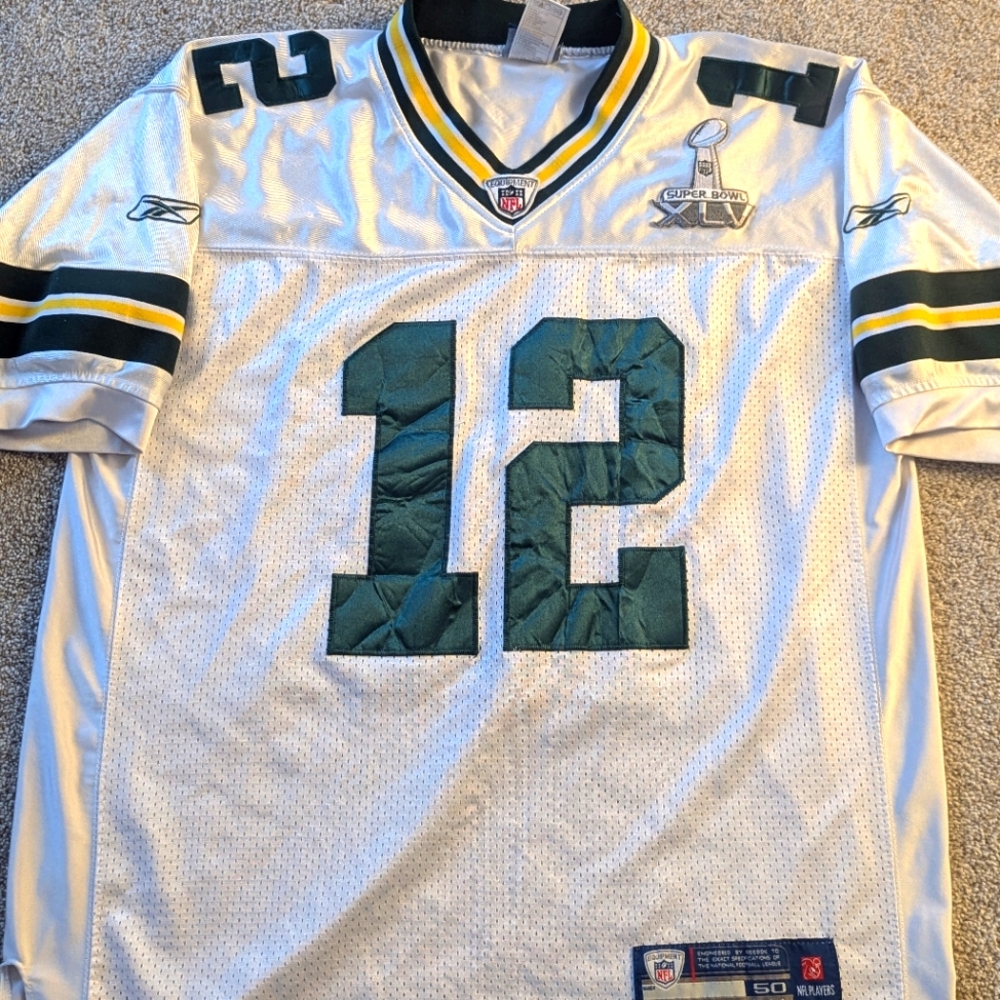 Aaron Rodgers Packers Super Bowl XLV Jersey size 50